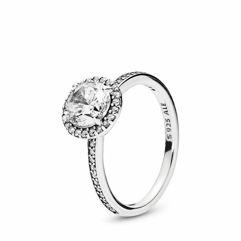 Pandora Round Sparkle Promise Ring - Sterling Silver/Cubic Zirconia - Canada | WA8004KS